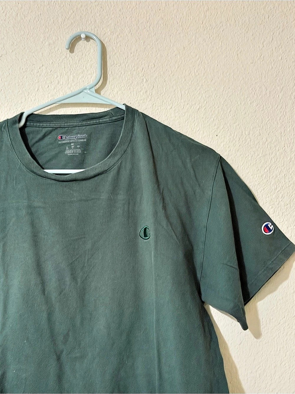 Champion Classic Jersey Short Sleeve Tee Men's Green Size Medium